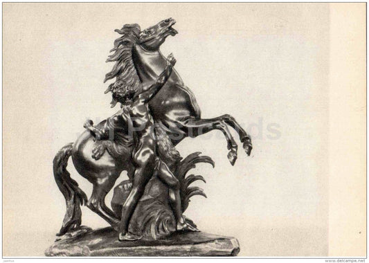 sculpture by Guillaume Coustou - Horse Tamer - french art - unused - JH Postcards