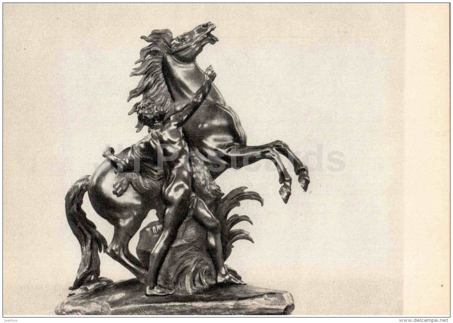 sculpture by Guillaume Coustou - Horse Tamer - french art - unused - JH Postcards