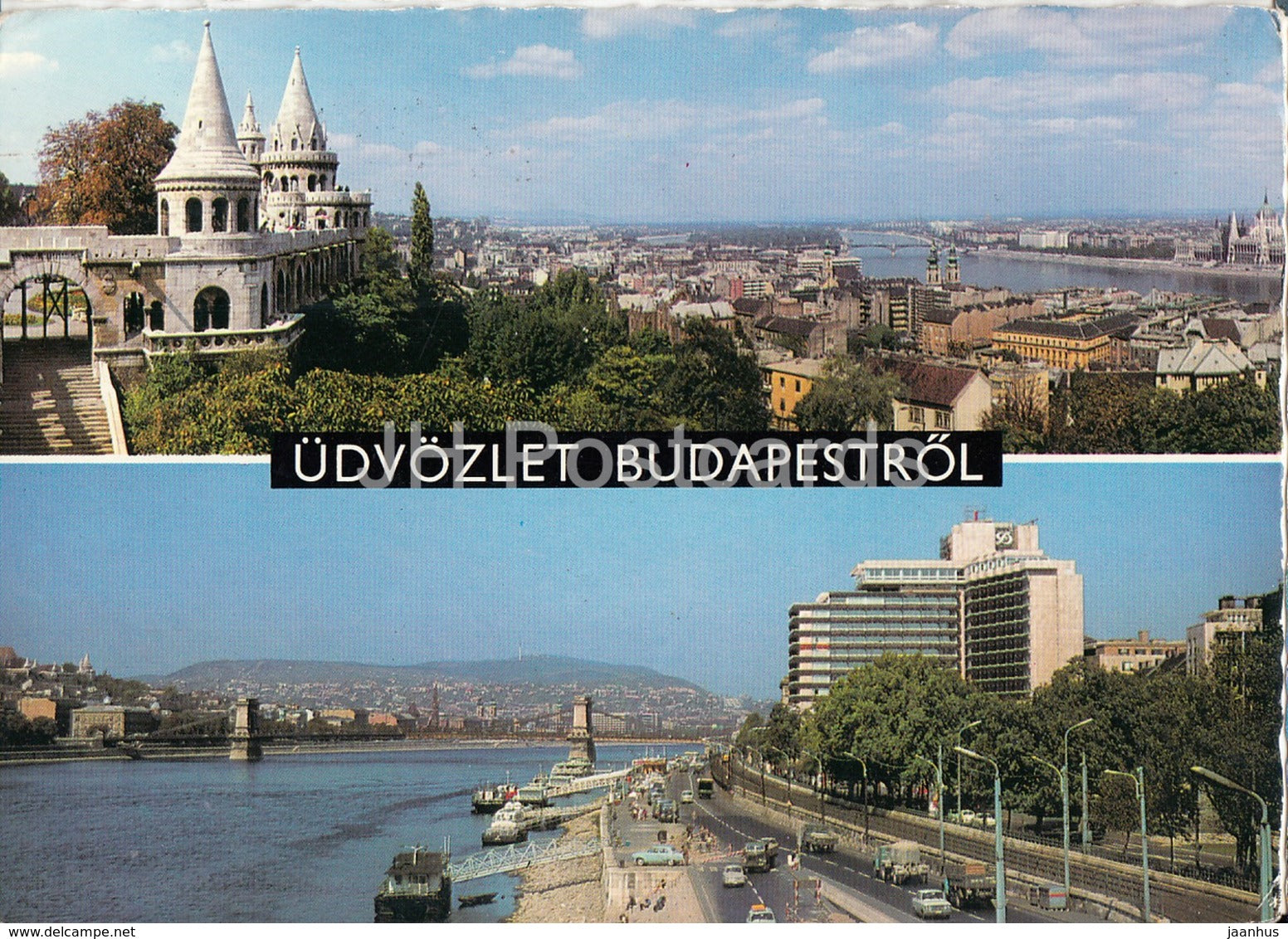 Greetings from Budapest - view - multiview - 1972 - Hungary - used - JH Postcards