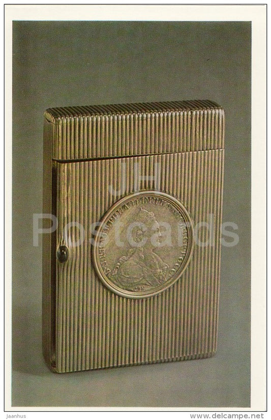 Cigarette-Case - silver - The Faberge Jewellery - 1987 - Russia USSR - unused - JH Postcards