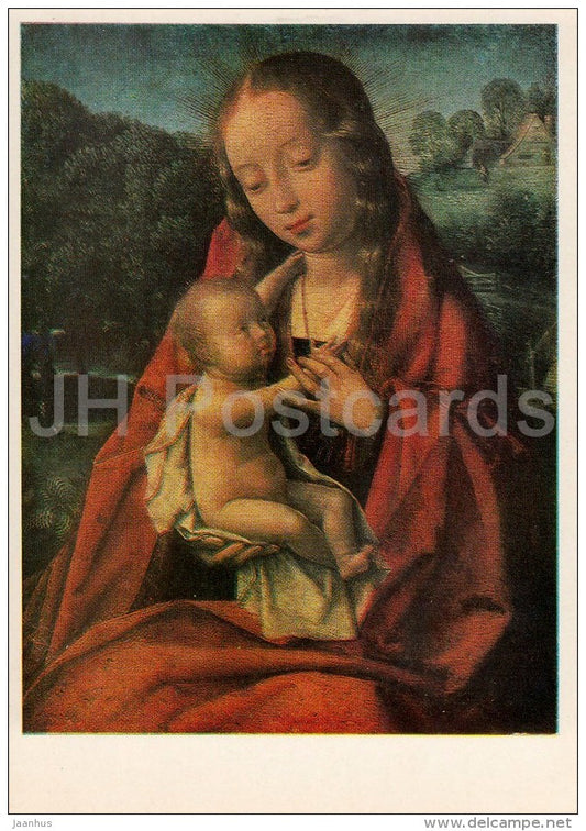 painting by Unknown Artist - Madonna with Child - German art - 1982 - Russia USSR - unused - JH Postcards