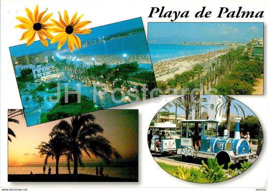 El Arenal - Playas de Palma - train - locomoticve - multiview - Mallorca - 2000 - Spain - used - JH Postcards