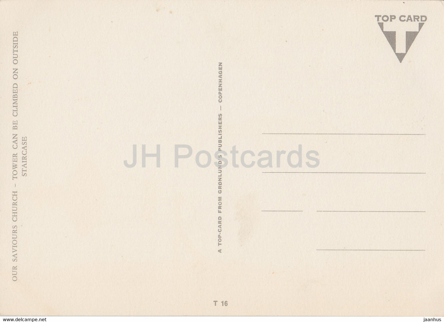 Kopenhagen – Königreich Dänemark – Unsere Erlöserkirche – Dänemark – unbenutzt