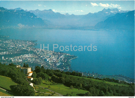 Le Mont Pelerin sur Vevey - l'Hotel du Parc - panorama -  9883 - 1985 - Switzerland - used - JH Postcards