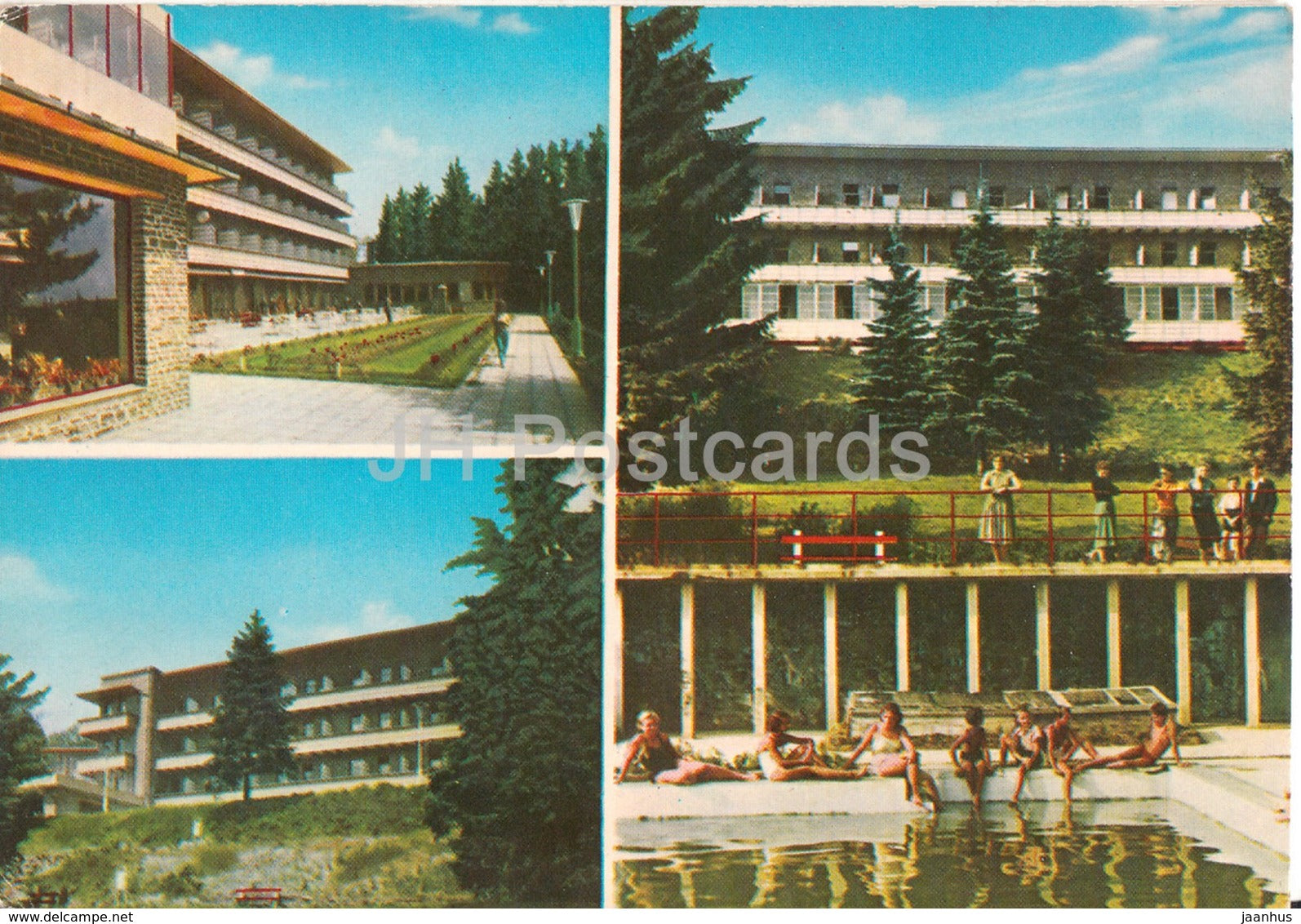 Kekesteto - hotel - pool - multiview - Hungary - used - JH Postcards
