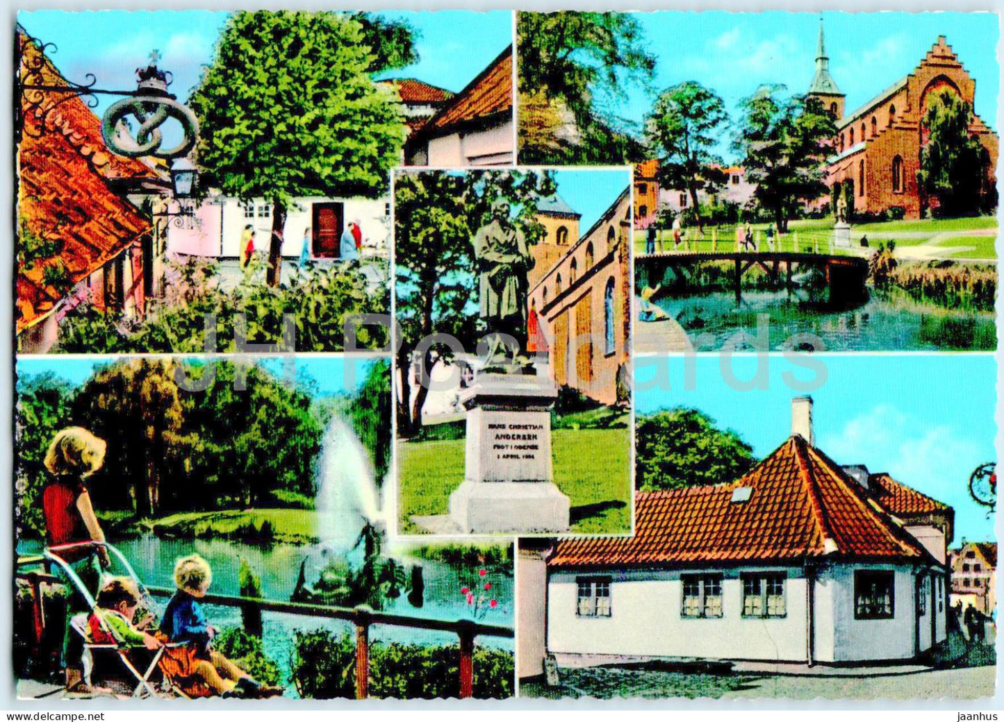 Odense - houses - monuments - multiview - 979 - Denmark - unused - JH Postcards