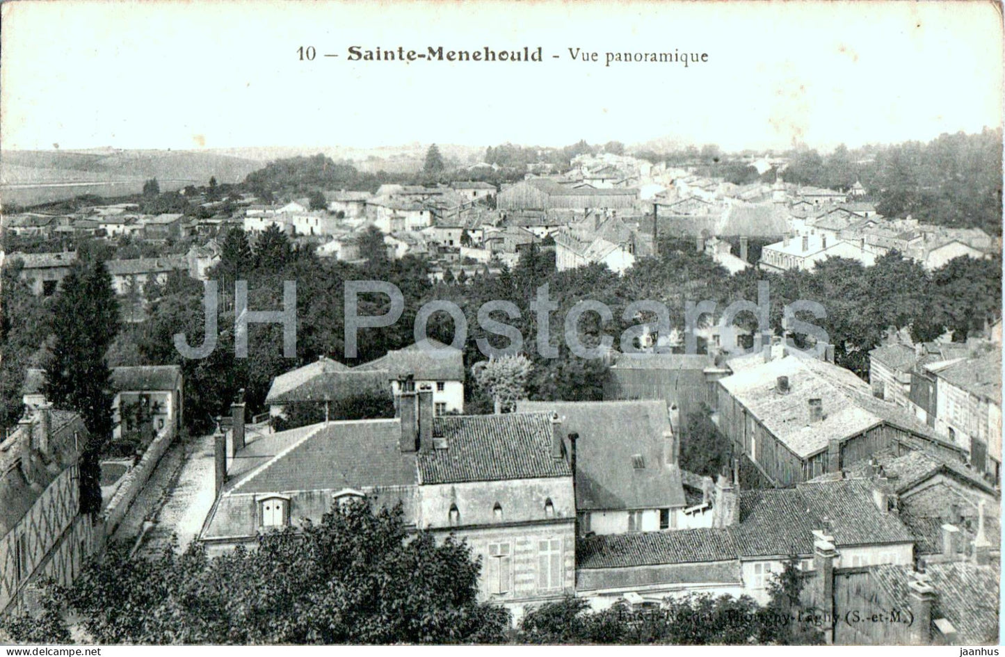 Sainte Menehould - Vue Panoramique - general view - 10 - old postcard - 1917 - France - used - JH Postcards