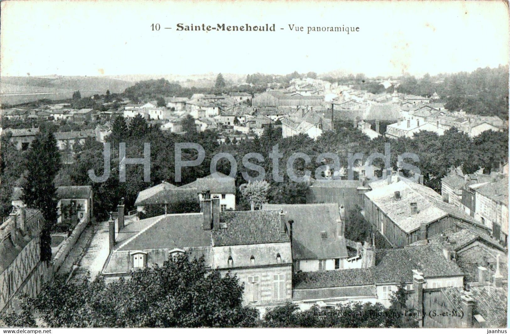 Sainte Menehould - Vue Panoramique - general view - 10 - old postcard - 1917 - France - used - JH Postcards