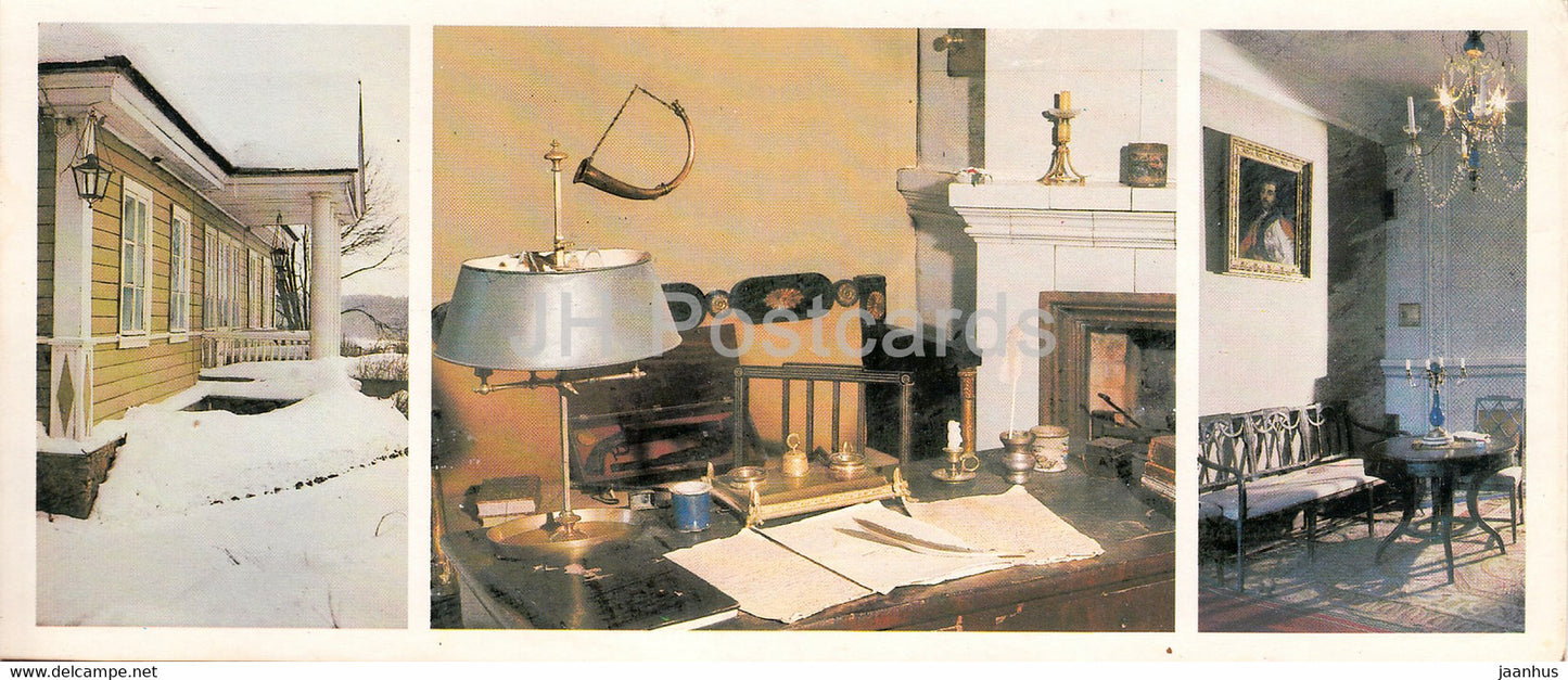 Mikhaylovskoye Museum Reserve - Pushkin museum - poet's study - corner of the hall - 1984 - Russia USSR - unused - JH Postcards