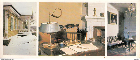Mikhaylovskoye Museum Reserve - Pushkin museum - poet's study - corner of the hall - 1984 - Russia USSR - unused - JH Postcards