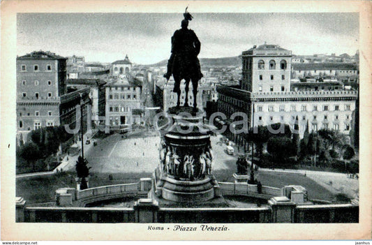 Roma - Rome - Piazza Venezia - square - 4587-12 - old postcard - Italy - unused - JH Postcards