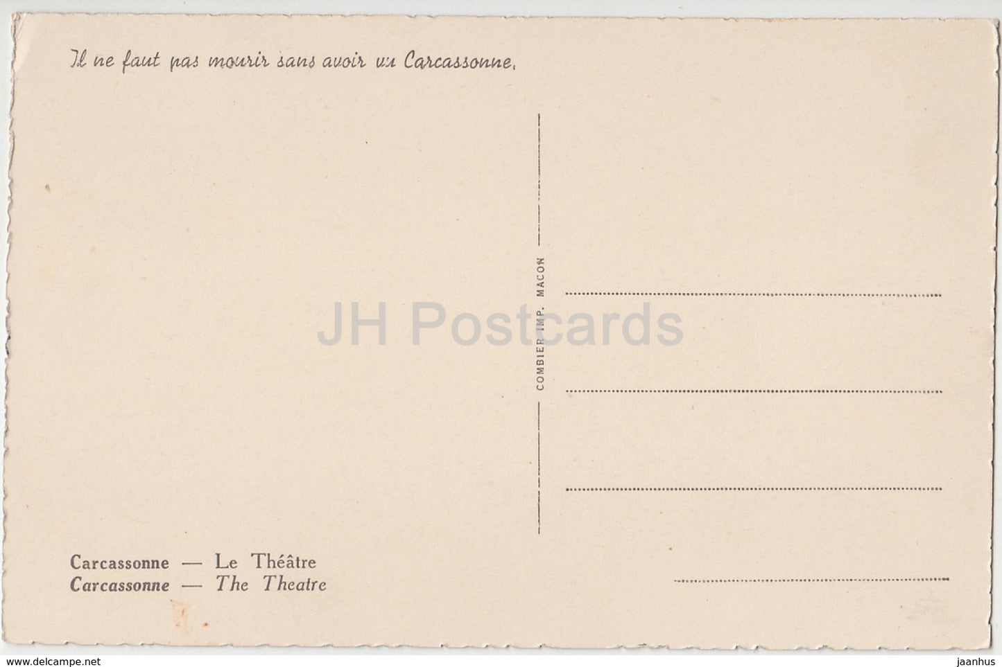 Carcassonne - Le Theatre - Il ne faut pas mourir sans avoir un Carcassonne - Theater - Frankreich - unbenutzt