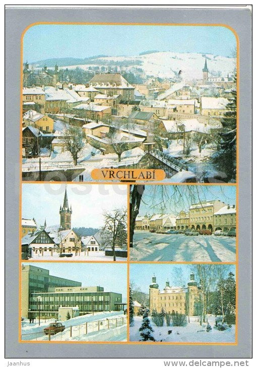 Vrchlabi - town views - architecture - Czechoslovakia - Czech - used - JH Postcards