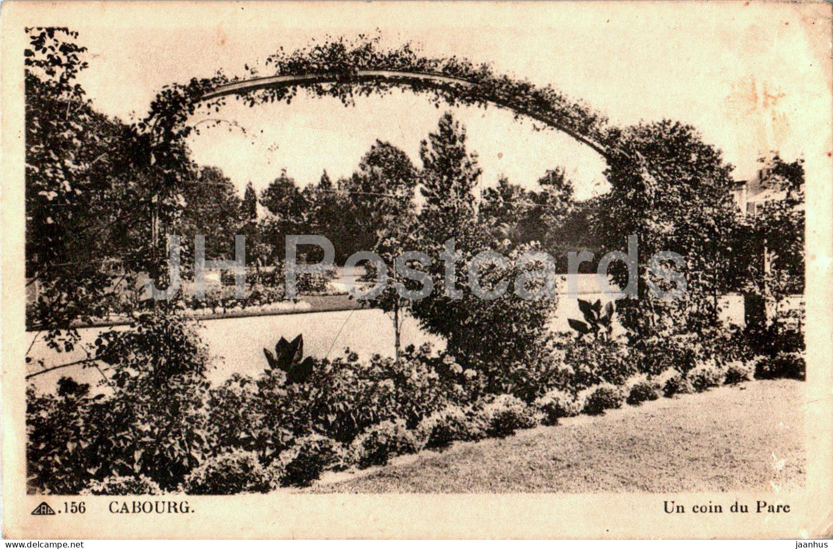 Cabourg - Un coin du Parc - park - 156 - old postcard - France - used - JH Postcards