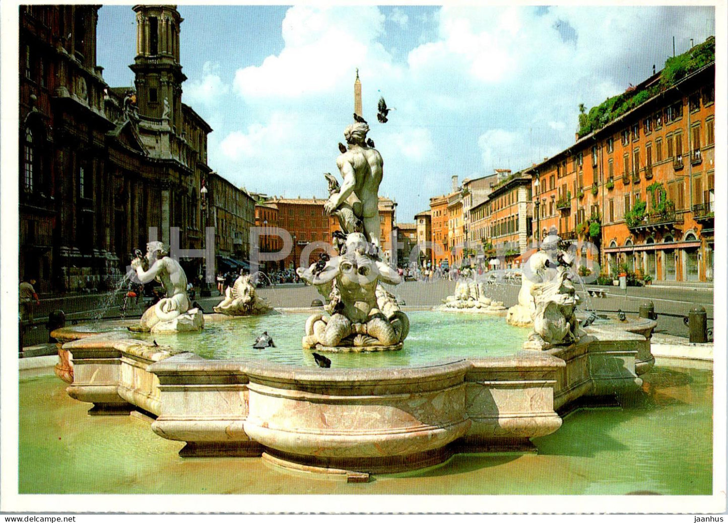 Roma - Rome - Piazza Navona - fountain - Italy - unused - JH Postcards