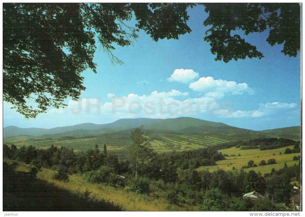 Jeseniky - A South-east view from the Jesenik Spa towards Keprnik and Serak - Czechoslovakia - Czech - unused - JH Postcards