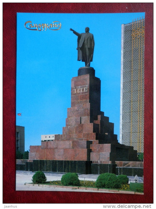 monument to Lenin - Samarkand - 1990 - Uzbekistan USSR - unused - JH Postcards