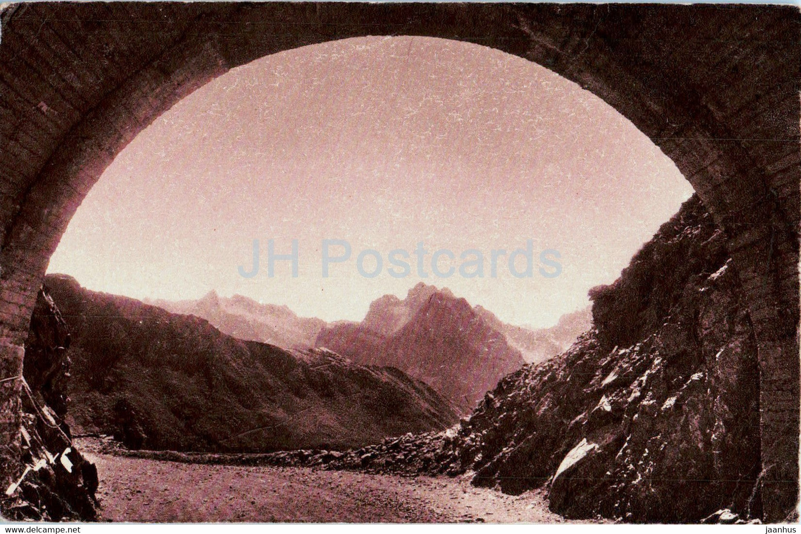 Route de Bareges au Tourmalet et au pic du midi - 546 - old postcard - France - unused - JH Postcards