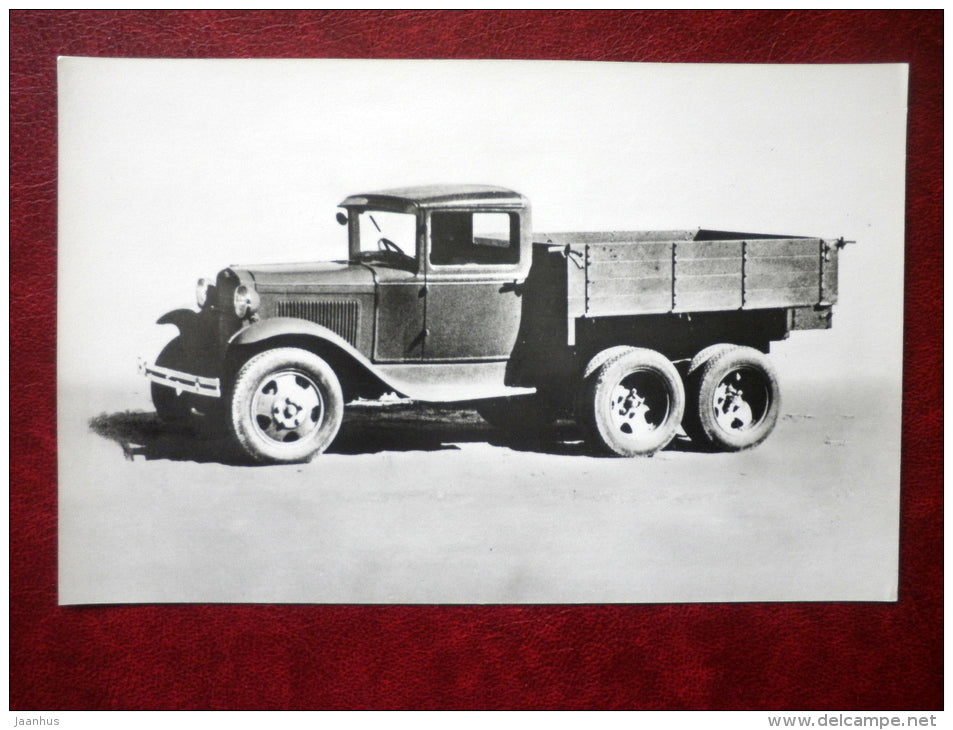 GAZ -AAA - Russia , 1934-1943 - old cars - truck - 1984 - Russia USSR - unused - JH Postcards