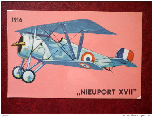 Nieuport XVII , 1913 - french airplane - 1979 - Estonia USSR - unused - JH Postcards