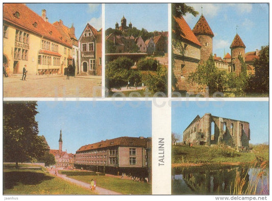 Town Hall Chemist´s - pharmacy - Harju street - Viru Gate - monastery - Tallinn - Estonia USSR - 1972 - unused - JH Postcards