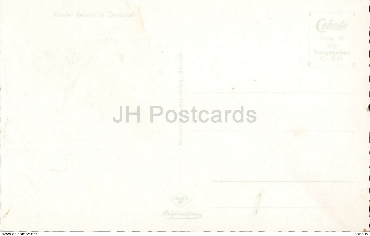 Kloster Beuron im Donautal - Kloster - alte Postkarte - Deutschland - unbenutzt