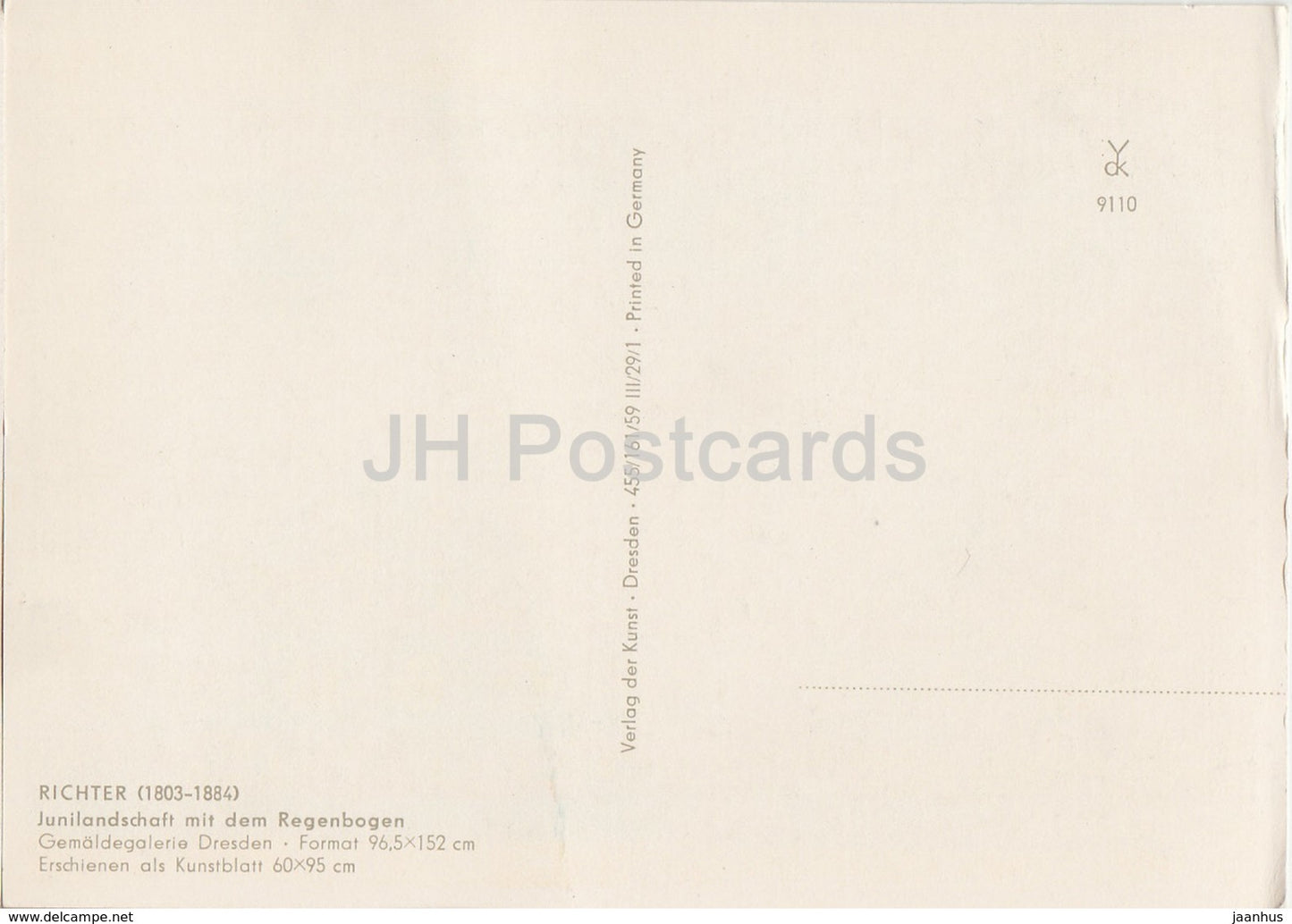 peinture de Richter - Junilandschaft mit dem Regenbogen - arc-en-ciel - Art allemand - Allemagne DDR - inutilisé