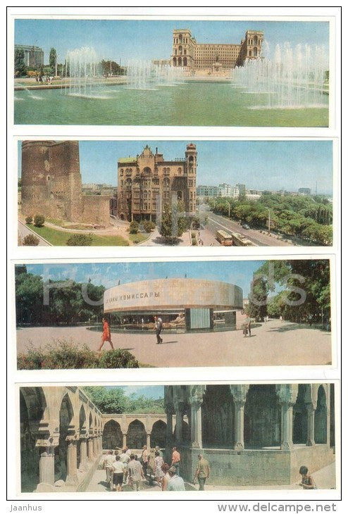 set of 12 mini format postcards - Baku - Azerbaijan USSR - unused - JH Postcards