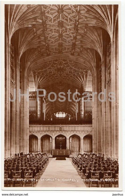 Windsor - The Nave - St. George' s Chapel - K.4005 - United Kingdom - England - used - JH Postcards