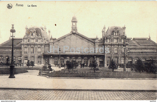 Arras - La Gare - Railway Station - old postcard - France - unused - JH Postcards