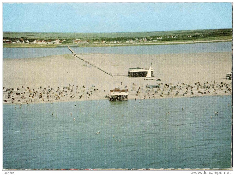 St. Peter Ording - Nordeseeheil- und Schwefelbad - strand - beach - Pe 513 - Germany - nicht gelaufen - JH Postcards