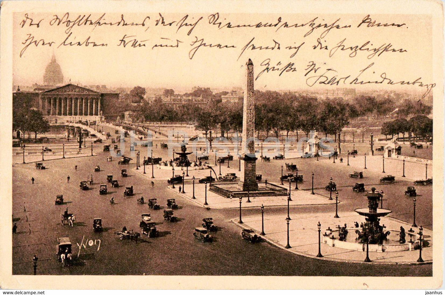 Paris en Flanant - La Place de la Concorde - 70 - old postcard - 1929 - France - used - JH Postcards