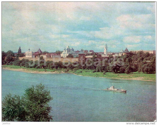 view of the Kremlin from the Commercial side - large format postcard - Novgorod - 1978 - Russia USSR - unused - JH Postcards