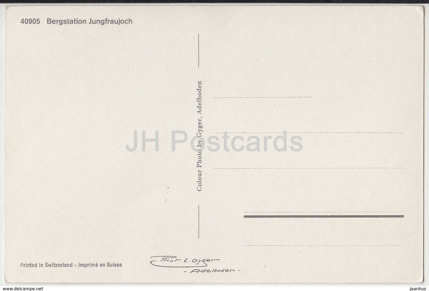 Bergstation Jungfraujoch - Zug - Eisenbahn - 40905 - Schweiz - unbenutzt