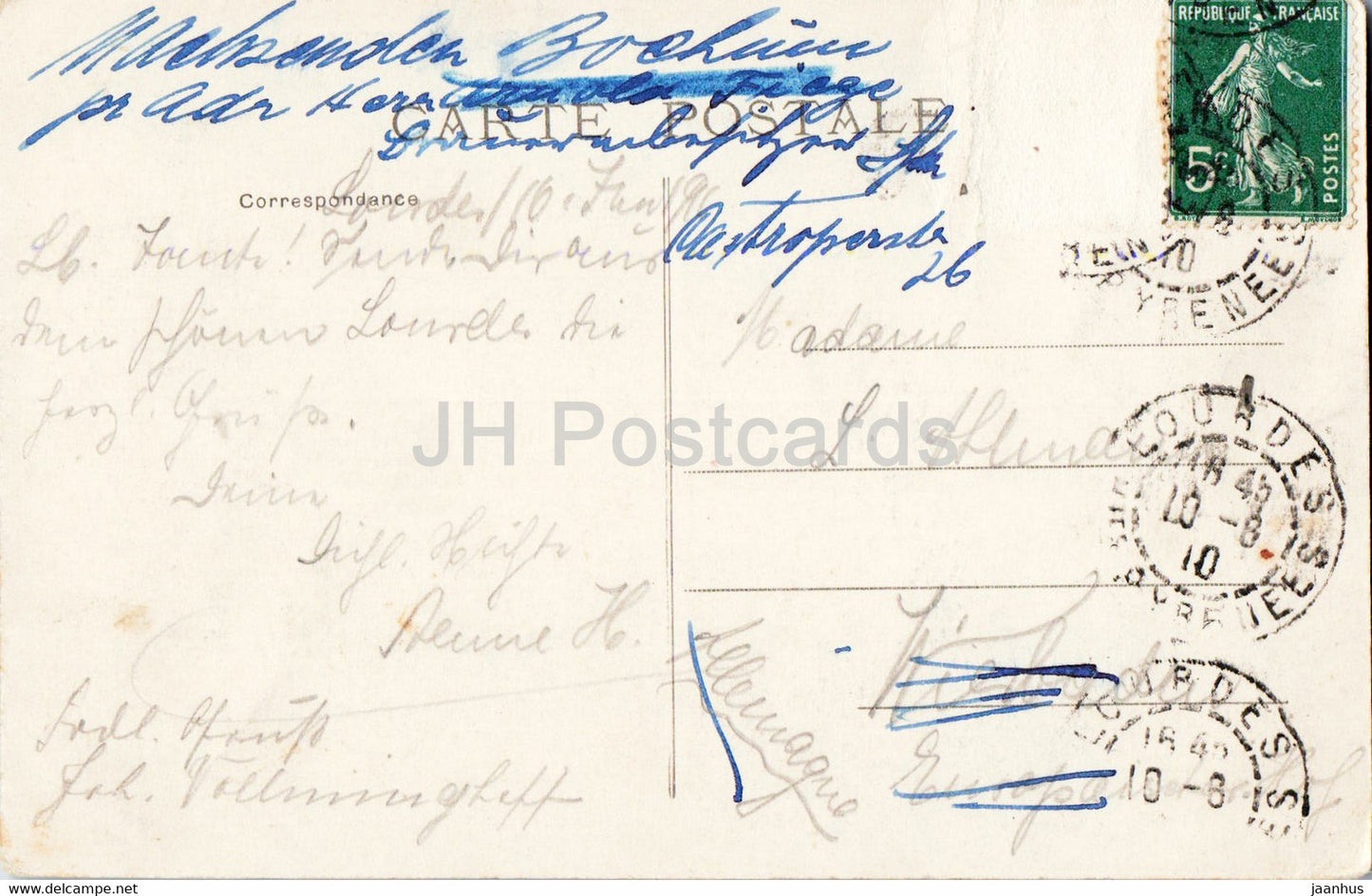 Les Pyrénées - Lourdes - Vue Panoramique - 304 - carte postale ancienne - 1910 - France - occasion