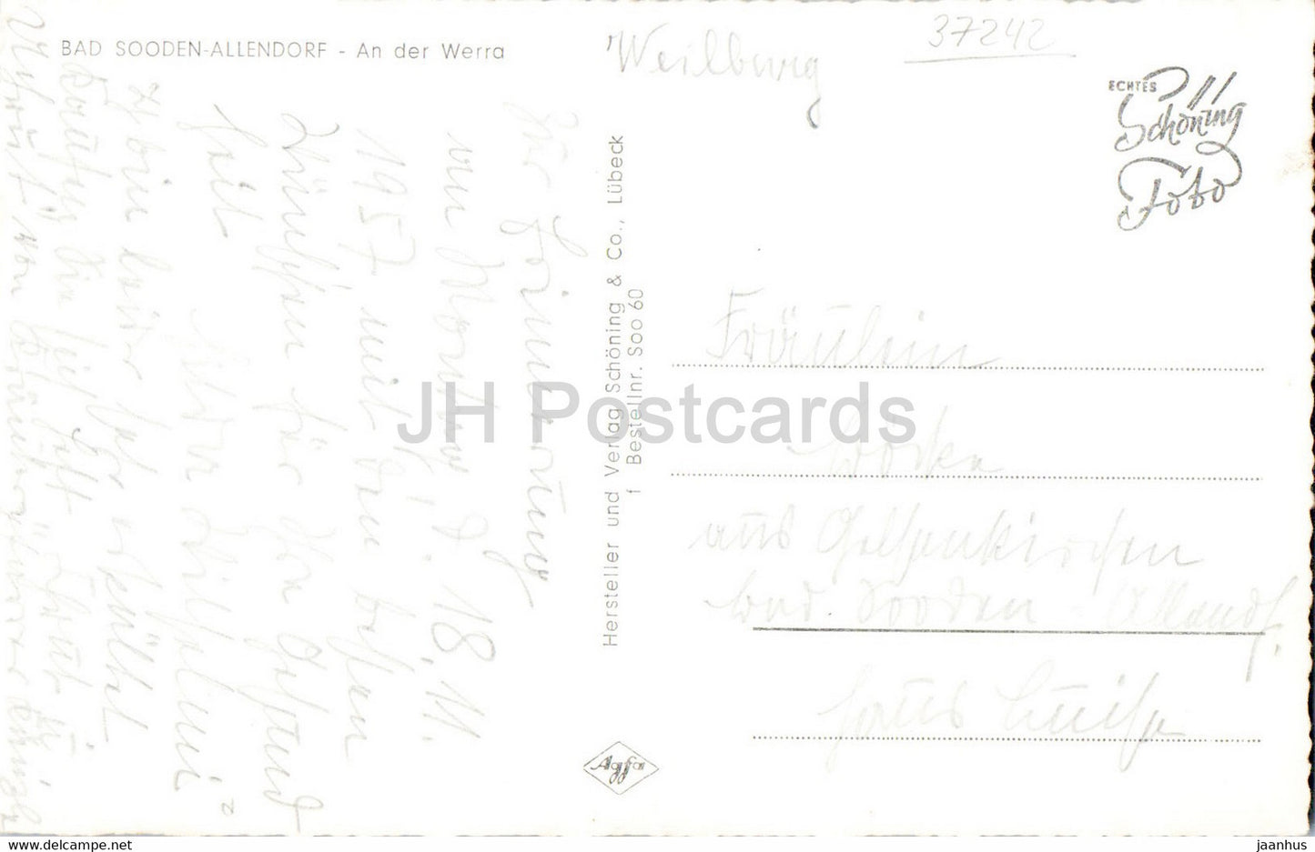 Bad Sooden Allendorf - An der Werra - old postcard - Germany - used