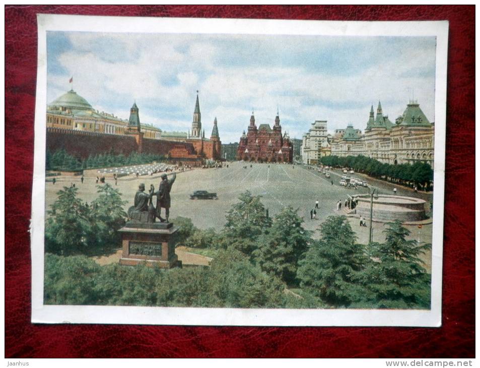 Moscow - Kremlin Red Square - Postcard sent to Estonia - 1956 - Russia - USSR - used - JH Postcards