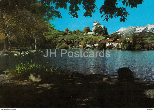Schloss und Stadtchen Werdenberg mit Alpstein - 39291 - 1993 - Switzerland - used - JH Postcards