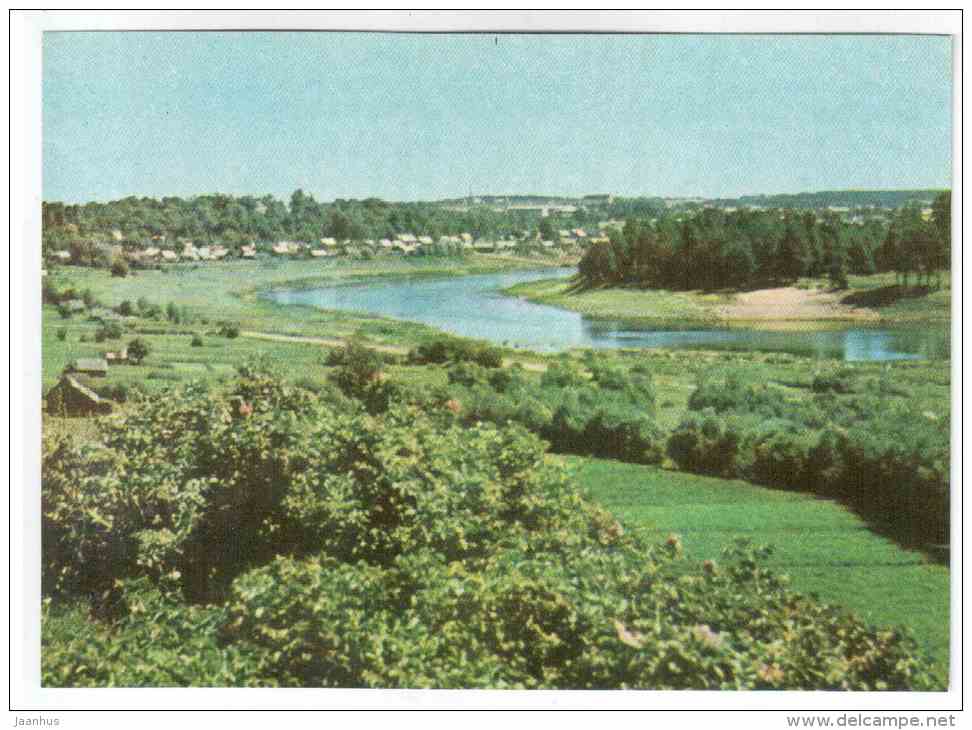 The Daugava river near Kraslava - Latvian views - Latvia USSR - unused - JH Postcards