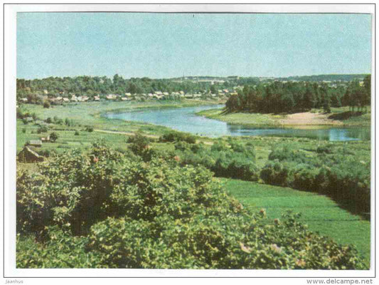 The Daugava river near Kraslava - Latvian views - Latvia USSR - unused - JH Postcards