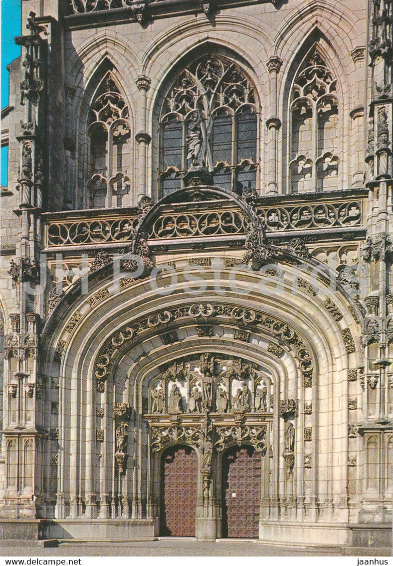 Bourg En Bresse - Eglise de Brou - Portail Ouest aux multiples moulures en anse de panier - church - France - unused - JH Postcards