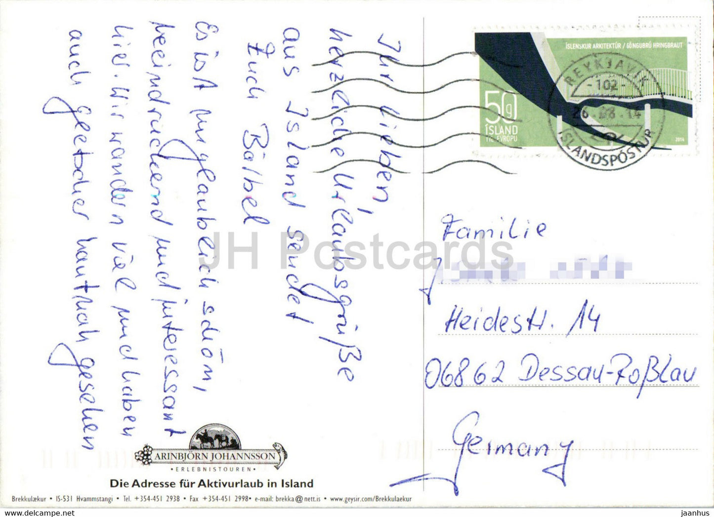 Arinbjorn Johannsson Erlebnistouren - Iceland - used