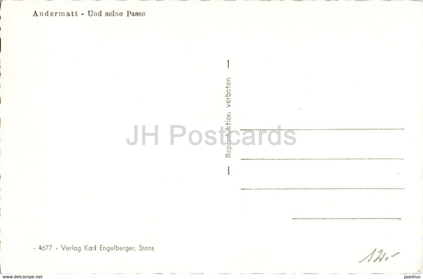 Andermatt und seine Passe - 4677 - carte postale ancienne - Suisse - inutilisée