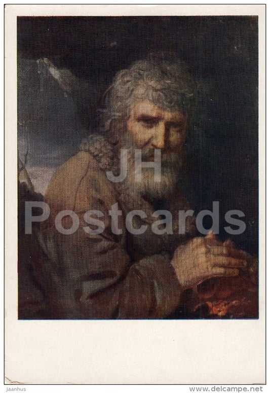 painting by V. Borovikovsky - An allegorical image of the winter - old man - Russian art - 1960 - Russia USSR - unused - JH Postcards