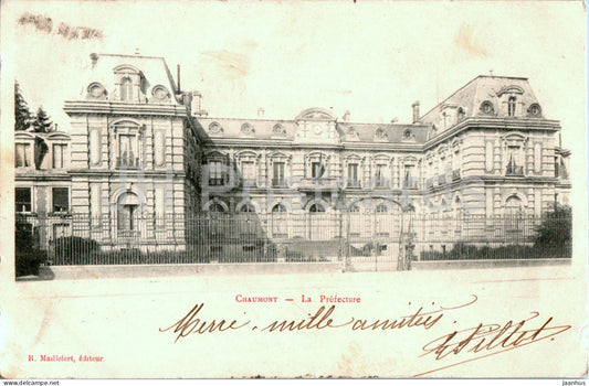 Chaumont - La Prefecture - 22 - old postcard - 1902 - France - used - JH Postcards