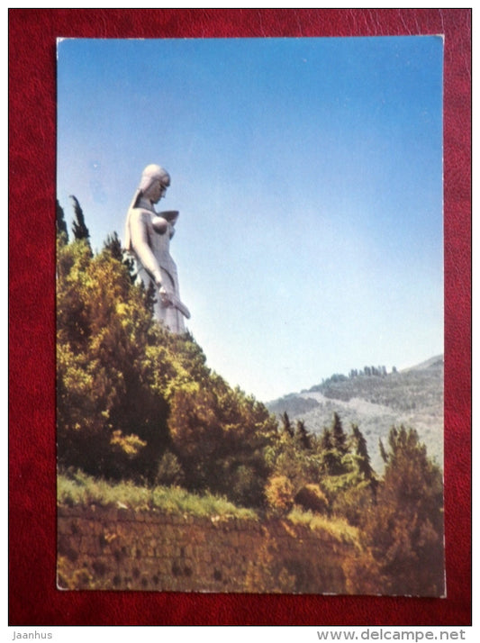 symbolic sculpture - Mother of Georgia - Tbilisi - Georgia USSR - unused - JH Postcards