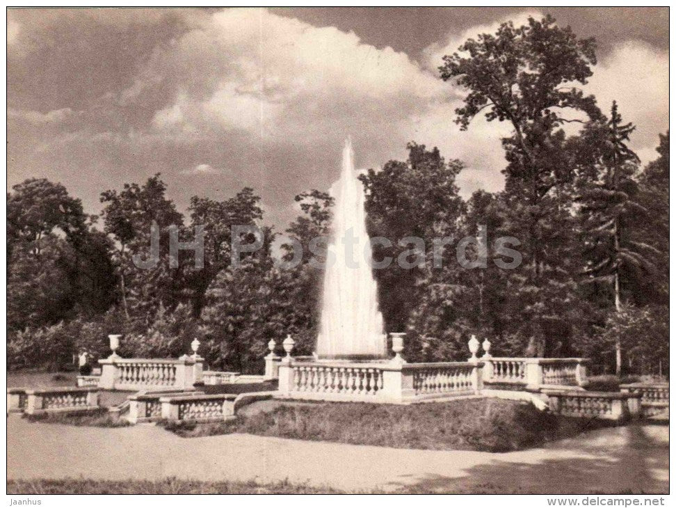 Pyramid Fountain - Petrodvorets - restoration - large format postcard - 1966 - Russia USSR - unused - JH Postcards
