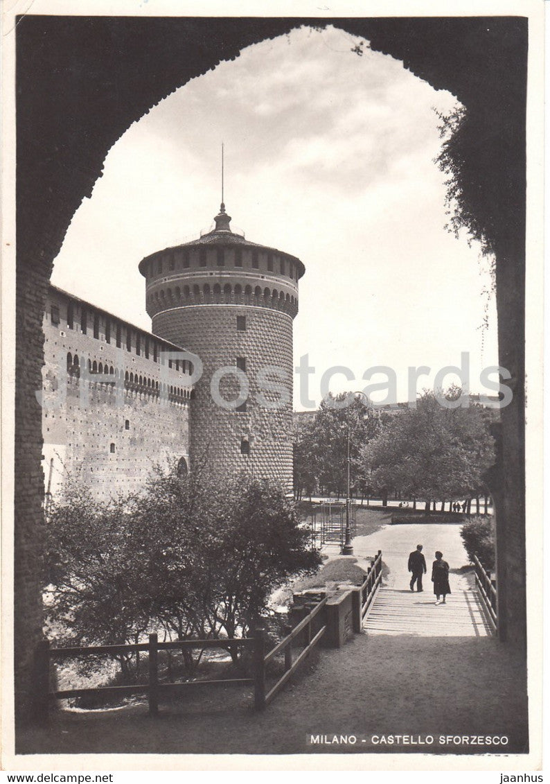Milano - Milan - Castello Sforzesco - castle - old postcard - 1948 - Italy - used - JH Postcards