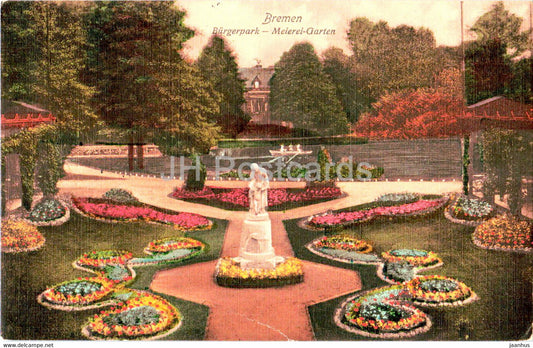 Bremen - Burgerpark - Meierei Garten - garden - 189 - old postcard - 1912 - Germany - used - JH Postcards