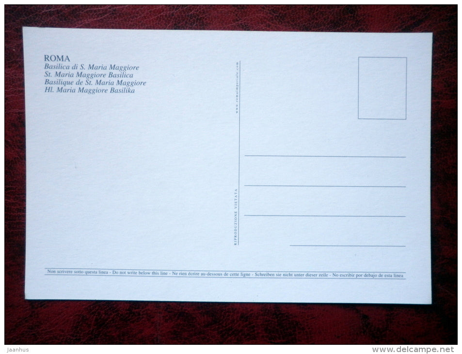 Santa Maria Maggiore - St. Marria Maggiore Basilica - Rome - Italy - unused - JH Postcards